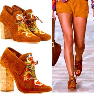 RARE Tory Burch Huntington Suede beaded booties NEW